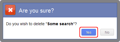 Commit delete the search