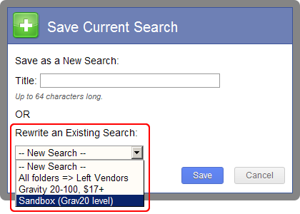 Rewrite some existing search